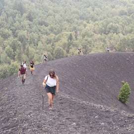 Etna-tour met wijnproeverij, lavagrot en lunch in een cantina