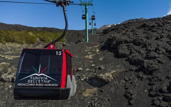 Monte Etna: Billete de ida y vuelta en teleférico y autobús 4x4