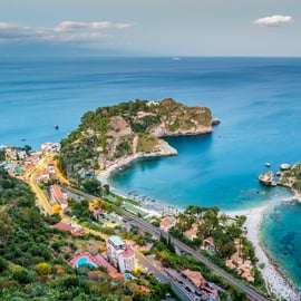 Depuis Catane : excursion à Taormine, Isola Bella et Castelmola