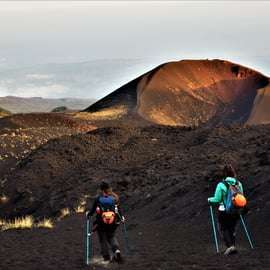 Catania: Etna Morning or Sunset Trek with Lava Tunnel & Gear