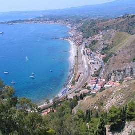 Depuis Catane : Taormine, Isola bella et Castelmola