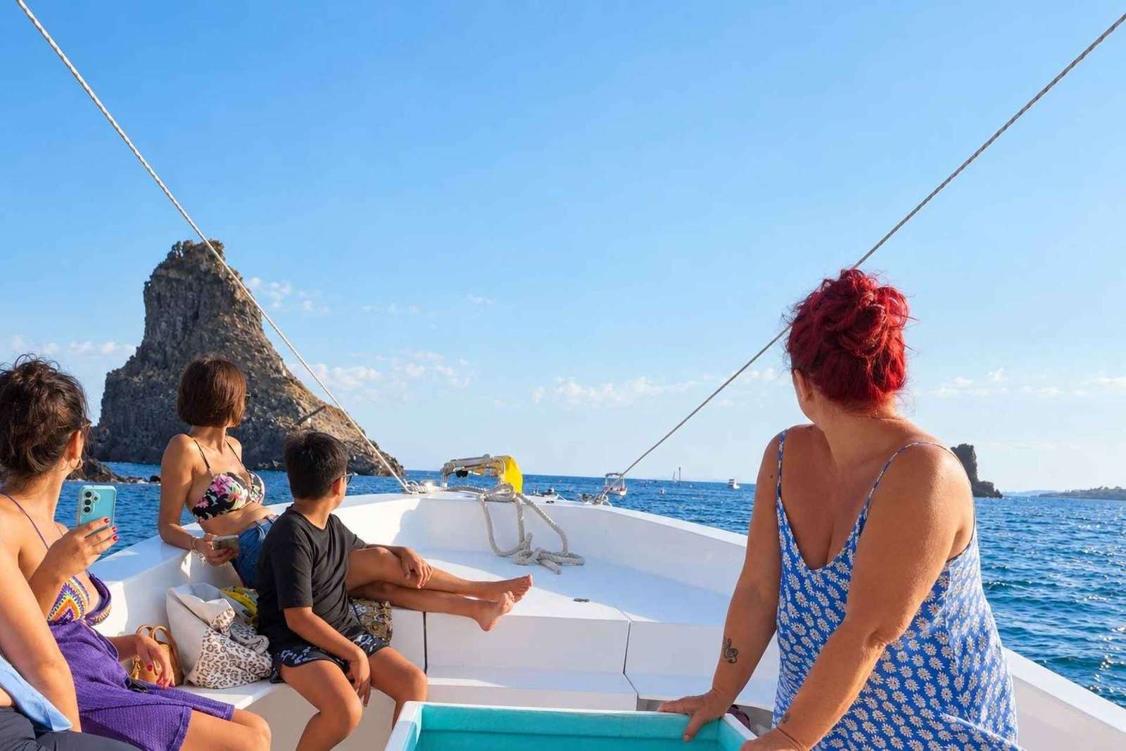 Cyclops Riviera Boat Tour from Acitrezza with Swim Stop